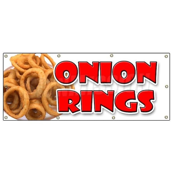 ONION RINGS BANNER SIGN deep fried vidalia crispy ring french fries